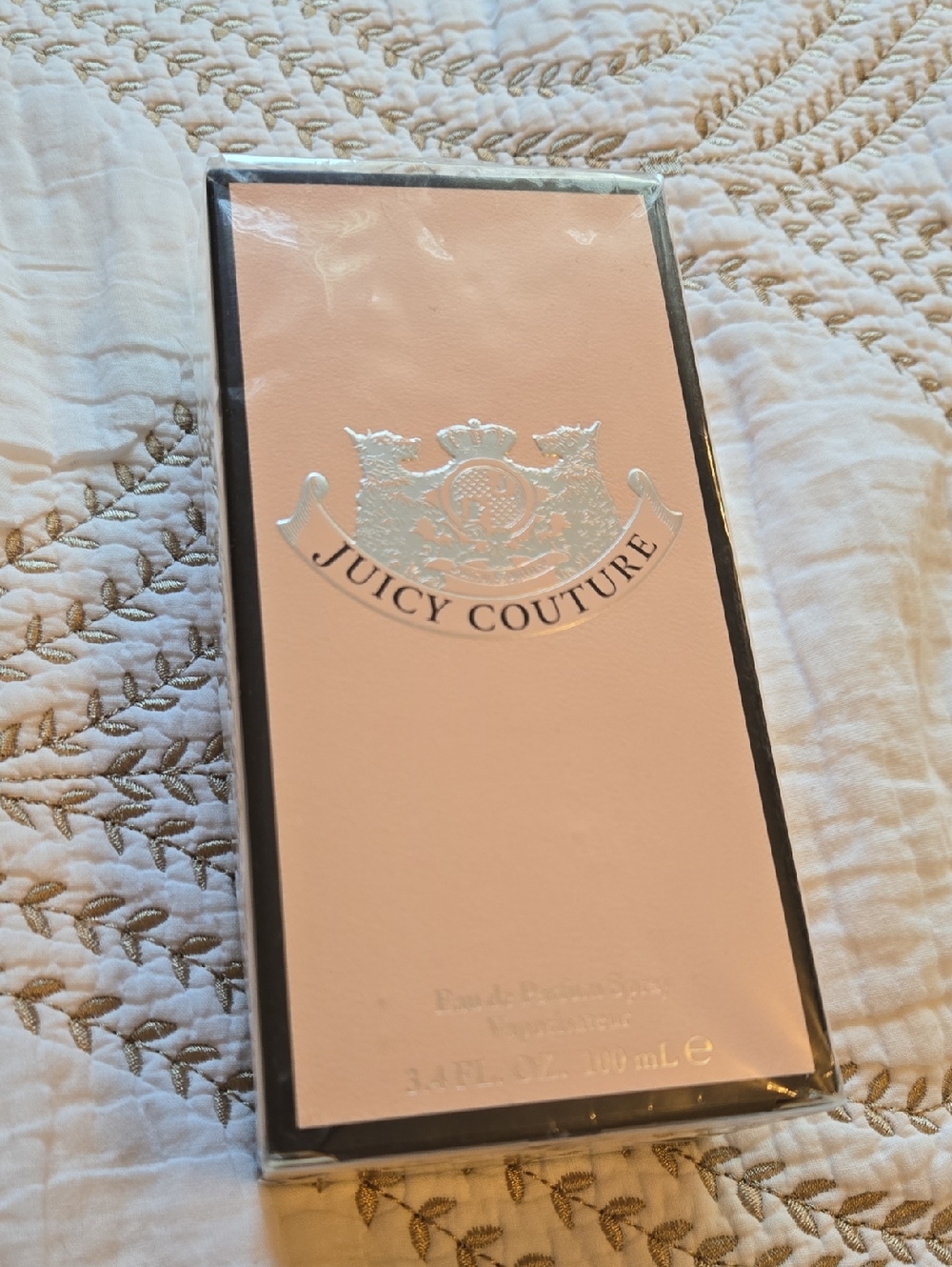 Juicy Couture Blush Pink Fragrance Box with Silver Logo
